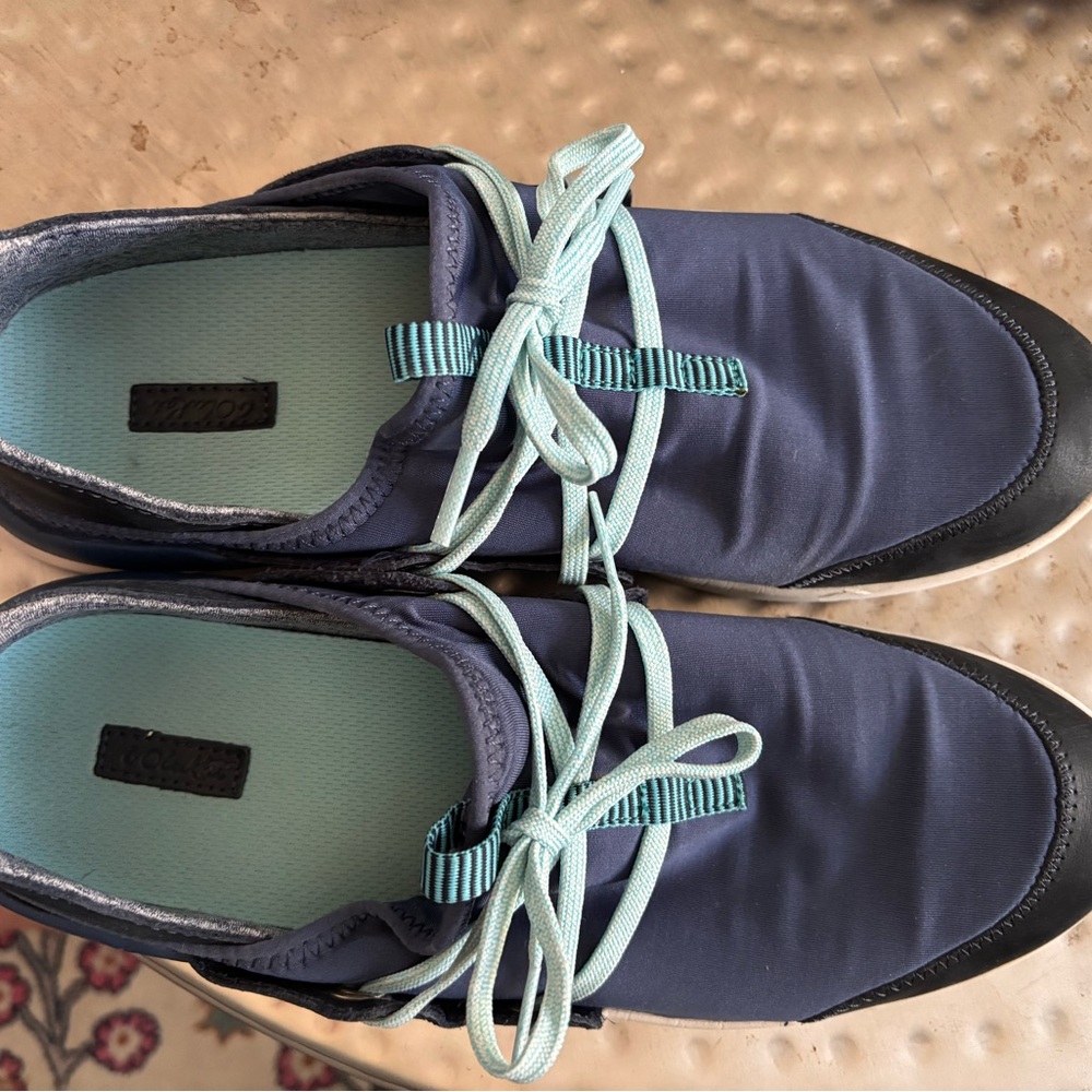 OluKai Blue and Black Athletic Shoes